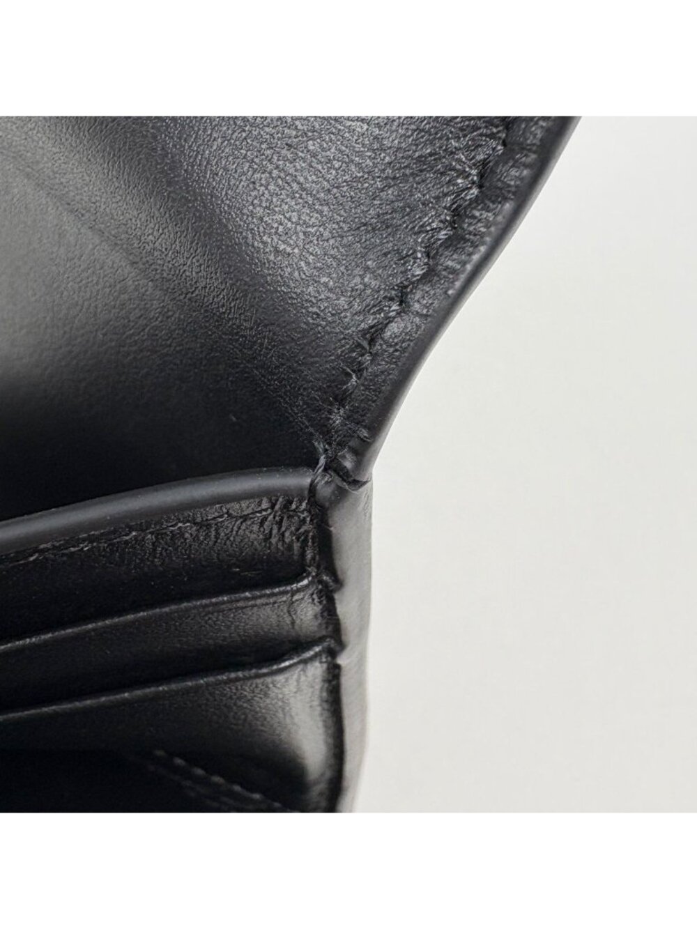 Celine Triomphe Trifold Wallet Leather Black - Picture 5 of 10